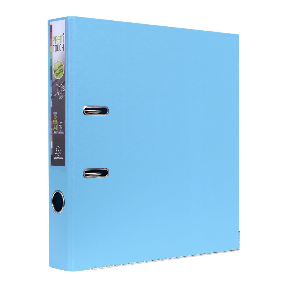 Папка-регистратор "Exacompta", A4+, 50 мм, ПВХ, голубой пастельный