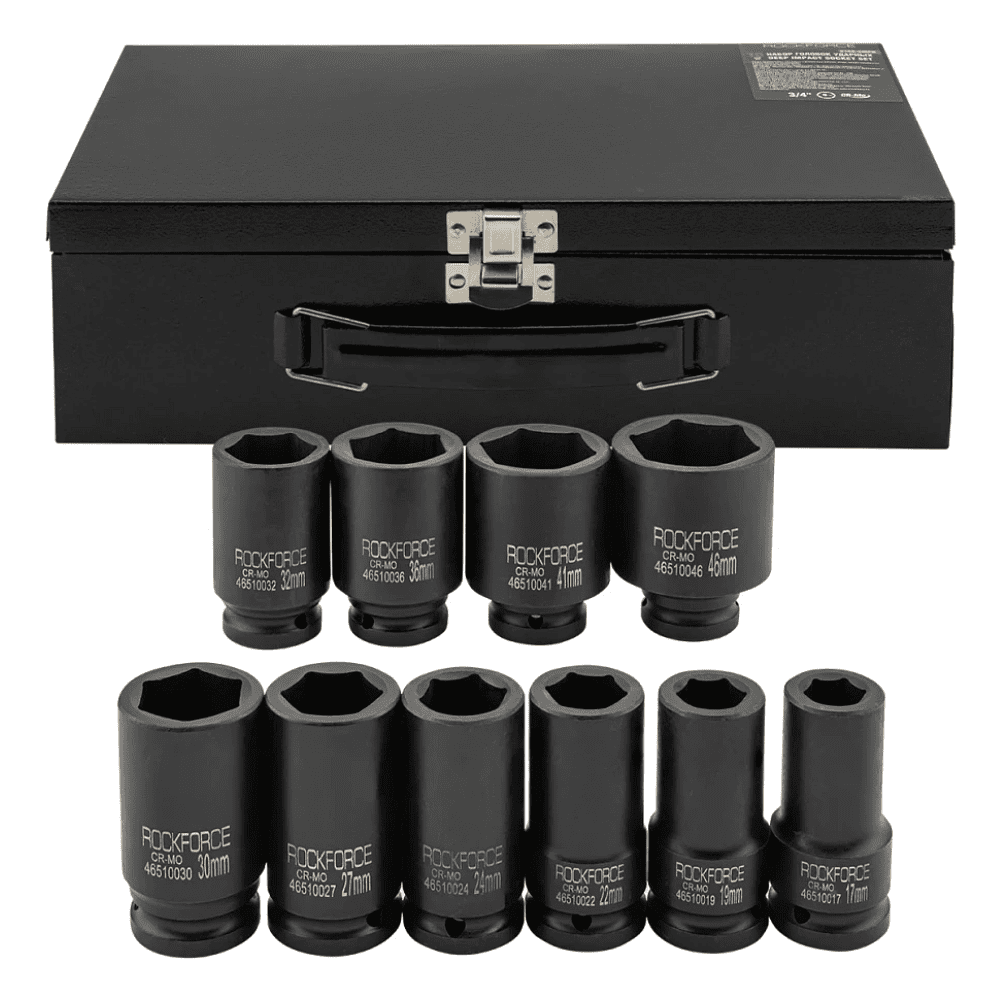 Набор головок ударных шестигранных глубоких RF-6108-5MPB 3/4", 10 шт