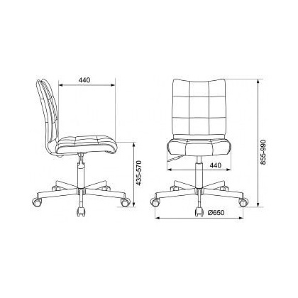 Кресло для персонала "Бюрократ CH-330M", экокожа, металл, черный - 5