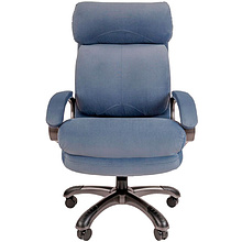 Кресло для руководителя "Chairman Home 505", велюр, пластик, голубой
