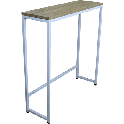 Стол консольный RION ALLERD, белый муар, Дуб Нокс