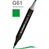 Маркер перманентный двусторонний "Sketchmarker Brush", G61 зеленая пальма