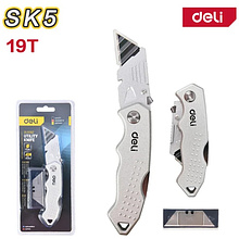 Нож строительный Deli YS EDL008Z, 19 мм, складной, трапеция