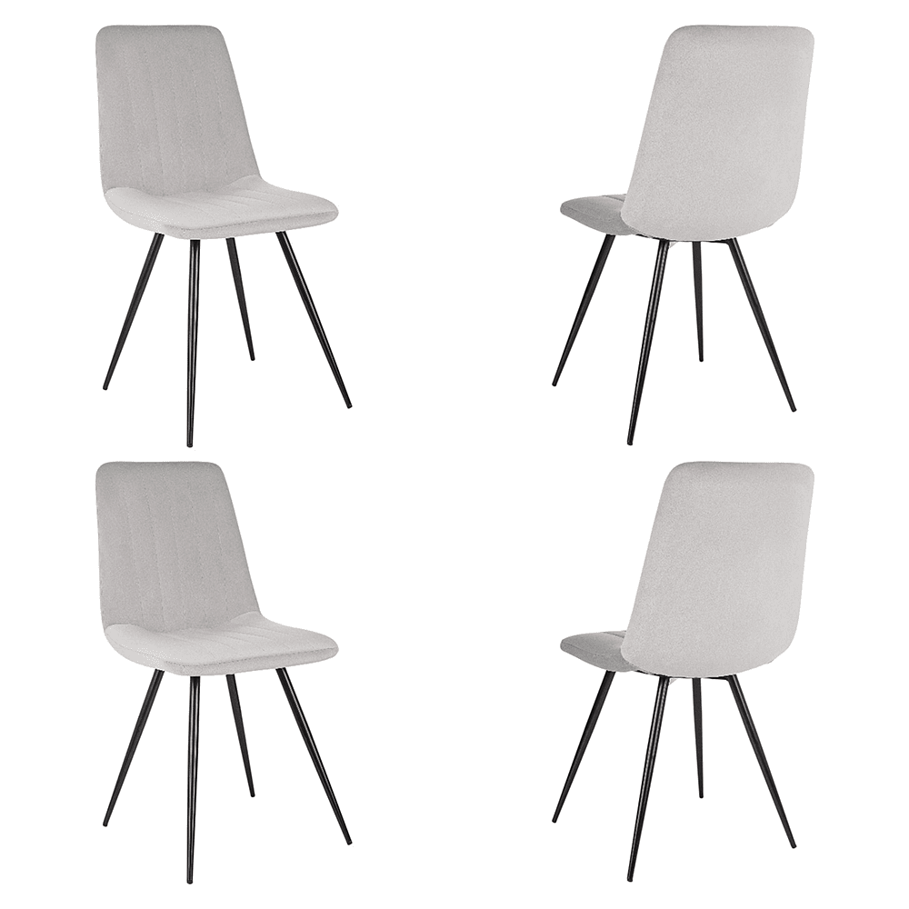 Стул Бюрократ "CH-K6_4", ткань, светло-серый, металл, комплект 4 штук