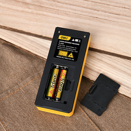 Дальномер лазерный Deli YS EDL4169, 80 м, желтый, черный - 5