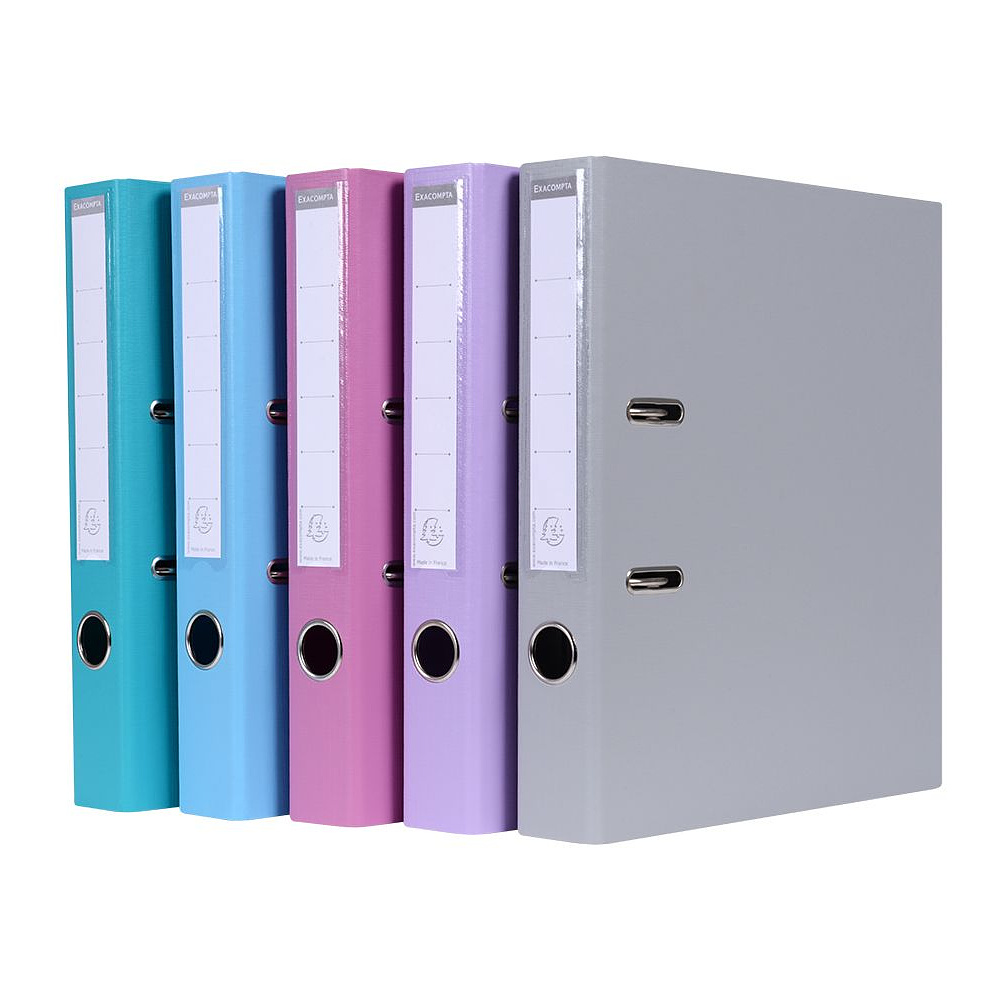 Папка-регистратор "Exacompta", A4, 50 мм, ПВХ, розовый - 3