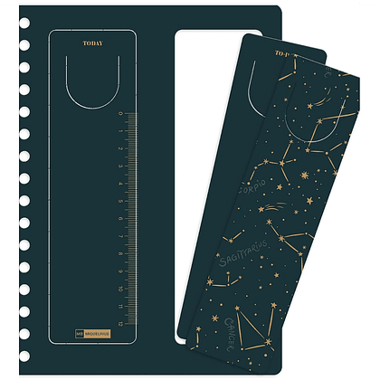 Ежедневник датированный "Constellations" на 2027 год, A5, на резинке, зеленый - 4