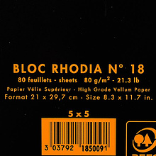 Блокнот "Rhodia", A4, 80 листов, клетка, черный