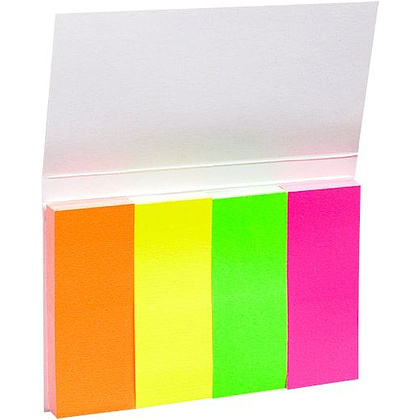 Закладки бумажные клейкие "Donau", 20x50 мм, 200 шт, ассорти - 2