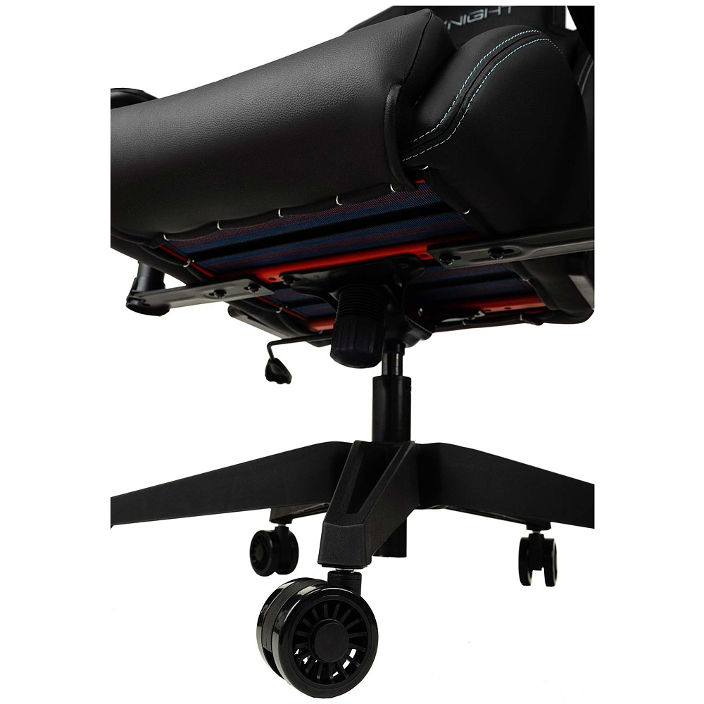 Кресло игровое Бюрократ "Knight Outrider Smile", экокожа, пластик, черный - 9