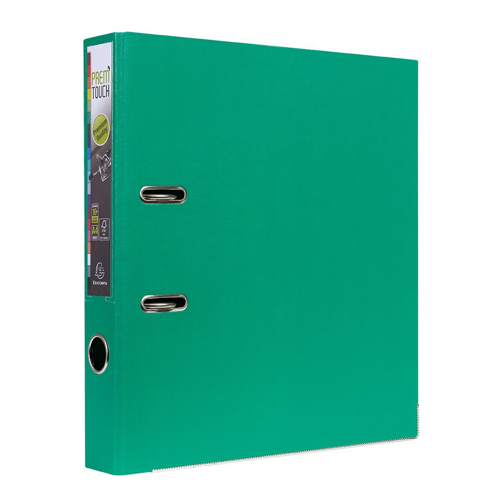 Папка-регистратор "Exacompta", A4, 50 мм, ПВХ, зеленый