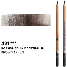 Карандаш акварельный "Белые ночи", 421, коричневый пепельный
