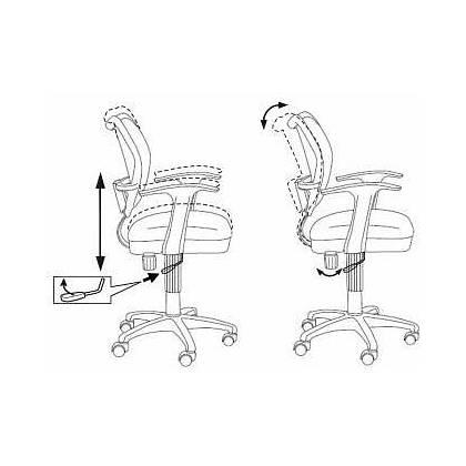 Кресло "Бюрократ CH-W797", сетчатая ткань, пластик, салатовый - 4