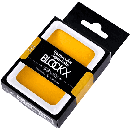 Краски акварельные "Blockx. Giant pan", 313 основной желтый, 18 мл., кювета - 2
