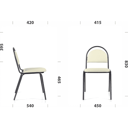 Стул для посетителей Фест UTFC Стандарт BL С11, ткань, металл, черный  - 4