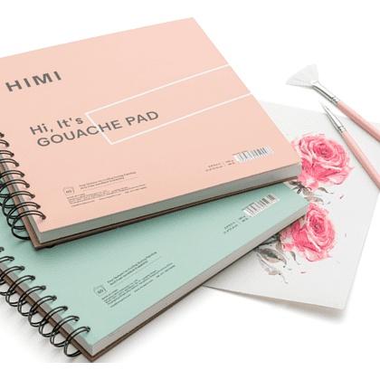 Скетчбук "Himi", 21.6x21.6 см, 160 г/м2, 50 листов, розовый  - 11