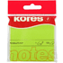 Бумага для записей на клейкой основе "Kores", 75x75 мм, 100 листов, зеленый неон