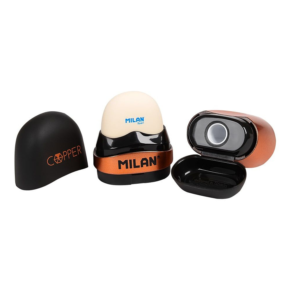 Ластик-точилка Milan "Capsule copp", 1 отверстие, без контейнера - 2