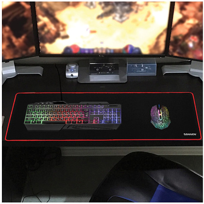 Коврик для мыши "Black Titan XL", 800х300х3 мм, ткань, черный - 8