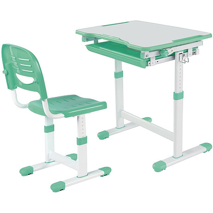  Комплект растущей мебели "FUNDESK Piccolino Green": парта + стул, зеленый