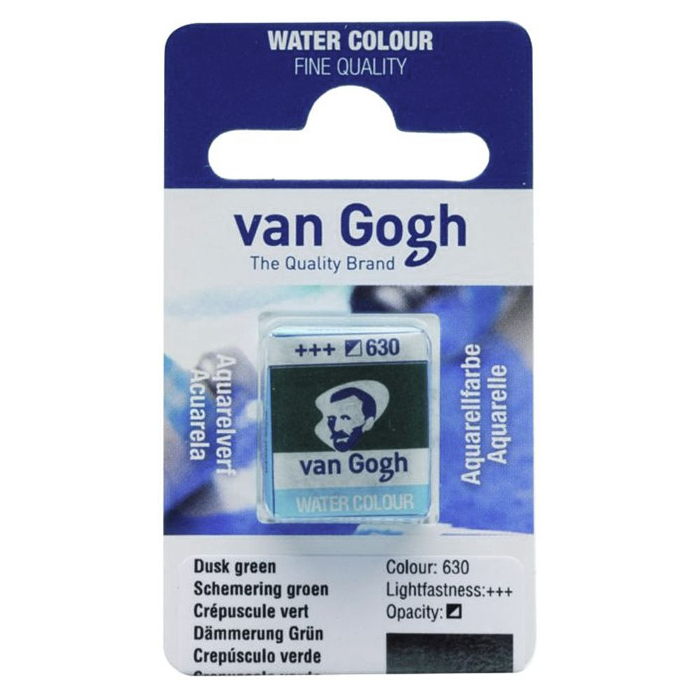 Краски акварельные "Van Gogh", 630 гранулированный зеленый, кювета