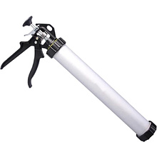 Пистолет для герметика "Deli" закрытый 380 мм, серебристый, черный