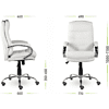 Кресло для руководителя "UTFC Бруно CH-707", хром, экокожа S-0402, белый - 6