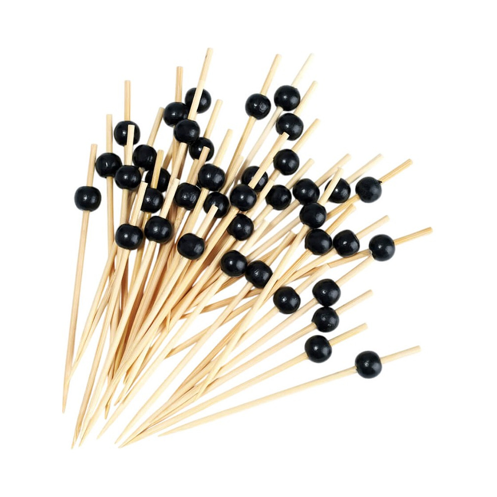 Пика бусина 12 см, бамбук, 100 шт./упак