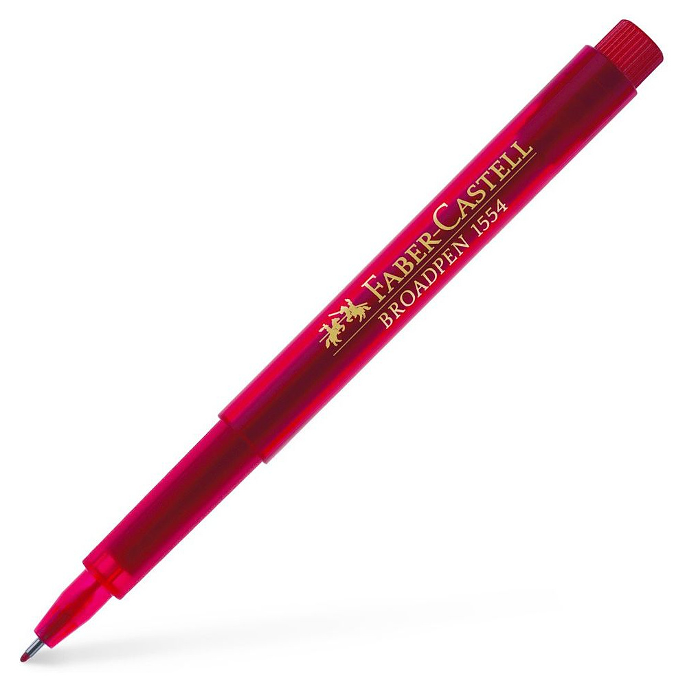 Ручки капиллярные "Broadpen 1554", 0.8 мм, красный