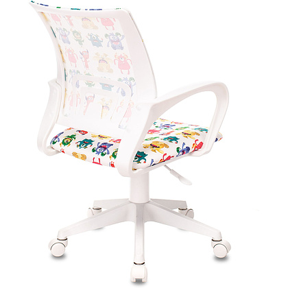 Кресло детское Бюрократ BUROKIDS 1W, ткань, пластик, монстры - 5