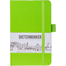 Скетчбук "Sketchmarker", 9x14 см, 140 г/м2, 80 листов, зеленый луг