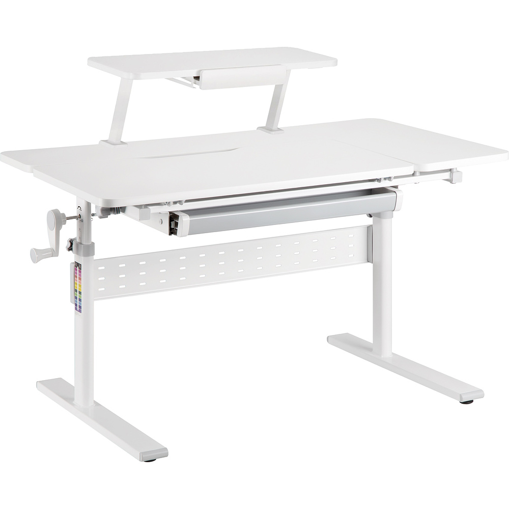 Комплект Ergosmart ученический Smart 100: парта E603 GREY, полка к парте E611 WHITE, накладка  на стол Е511