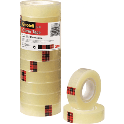 Клейкая лента прозрачная  "3М Scotch", 15x33 мм/м - 2