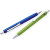 Ручка шариковая автоматическая "Six", 1.0 мм, черный, серебристый, стерж. синий - 2