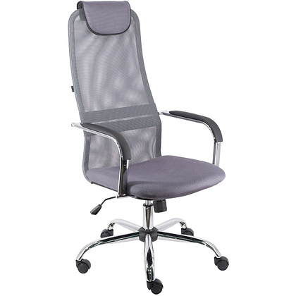 Кресло для руководителя EVERPROF "EP-708", ткань, сетка, металл, серый