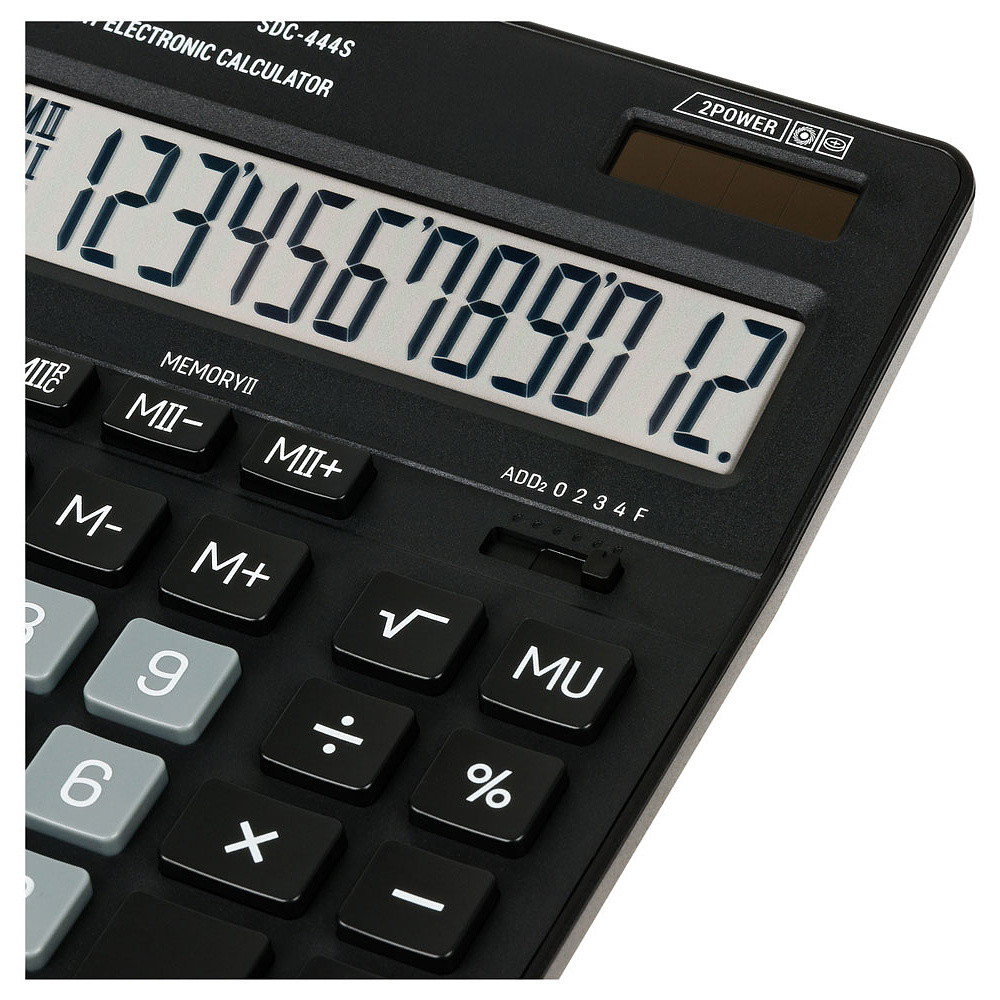 Калькулятор настольный Eleven "SDC-444S", 12-разрядный, черный 9106315 ...