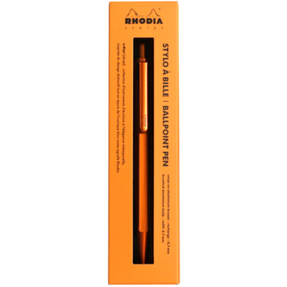Ручка шариковая Rhodia "scRipt", 0.7 мм, оранжевый, стерж. черный - 2