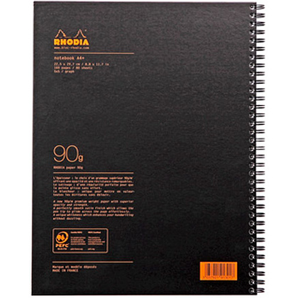 Блокнот "Rhodia", А4+, 80 листов, в клетку, черный - 3
