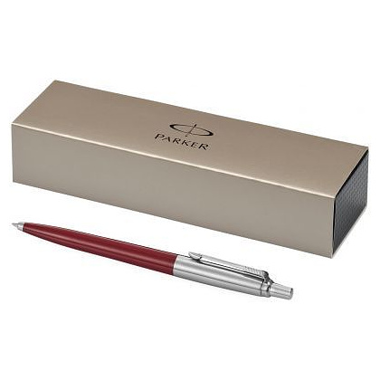 Ручка шариковая автоматическая "Parker Jotter Kensington Red CT", 0.7 мм, красный, серебристый, стерж. синий - 4