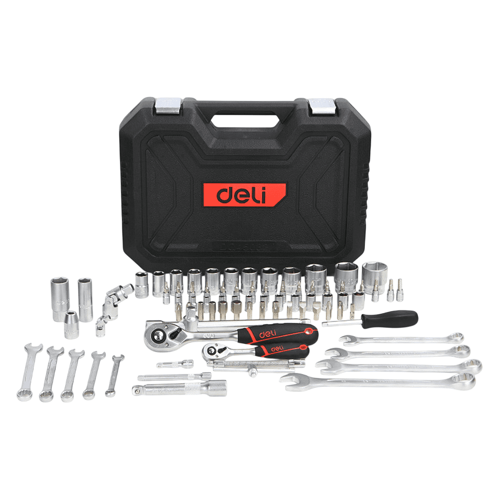 Набор инструмента 1/4", 1/2" Deli RS EDQ45082, 82 шт - 2