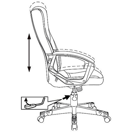 Кресло игровое Бюрократ "Zombie 10", ткань, экокожа, пластик, черный, синий - 7