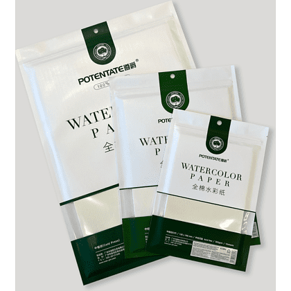 Бумага для акварели "Potentate", хлопок, холодный пресс, 19.5х27 см, 10 листов - 3