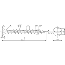 Саморез 4.8х127 мм для монтажа ГКЛ к дереву, фосфат, 200 шт.
