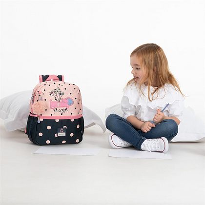 Рюкзак школьный Enso "Friends together", L, розовый, темно-синий - 2