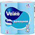 Бумага туалетная "Veiro Домашняя", 2 слоя, 4 рулона