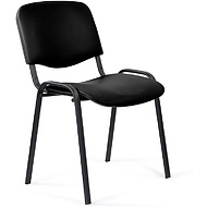 Стул для посетителей ИЗО BLACK, экокожа, черный