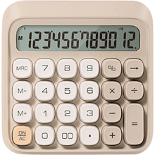 Калькулятор настольный EM36 Deli, 12-разрядный, пластик, бежевый