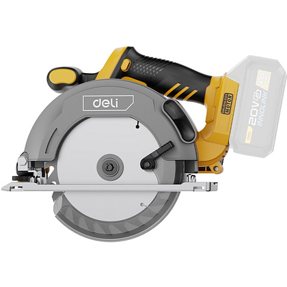 Пила циркулярная Deli YS EDC551Z, аккум., 20 В, 165 мм, до 51 мм, коробка, без з/у и АКБ, желтый - 2