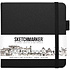 Скетчбук "Sketchmarker", 12x12 см, 140 г/м2, 80 листов, черный