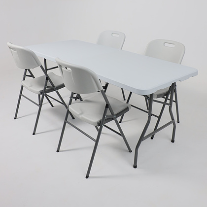 Стол складной 1800х755х730 мм, пластик, белый - 11